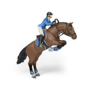 PAPO Pferd Springen und Reiterin